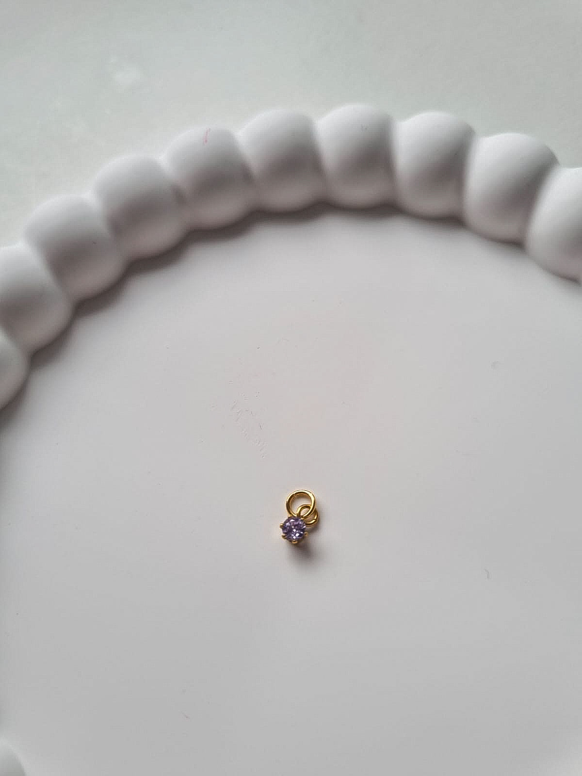 CIRCLE BIRTHSTONE CHARM - JUNE