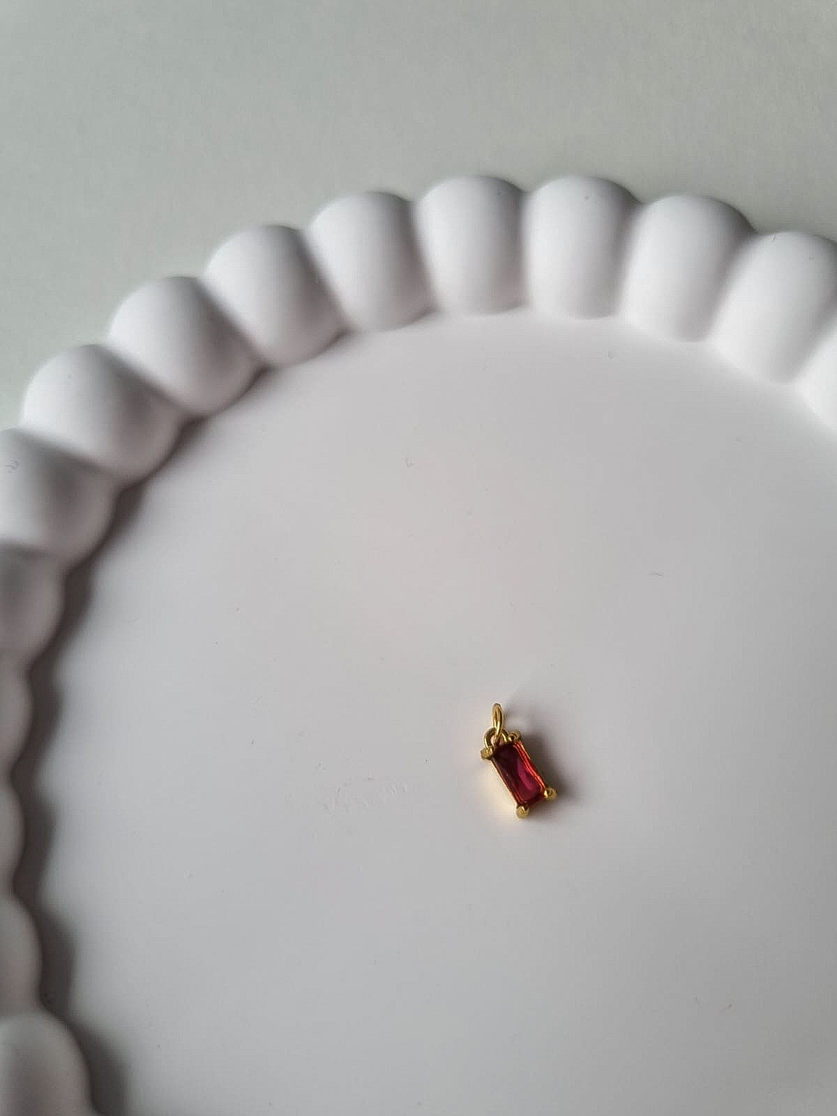 RECTANGLE BIRTHSTONE CHARM - JULY