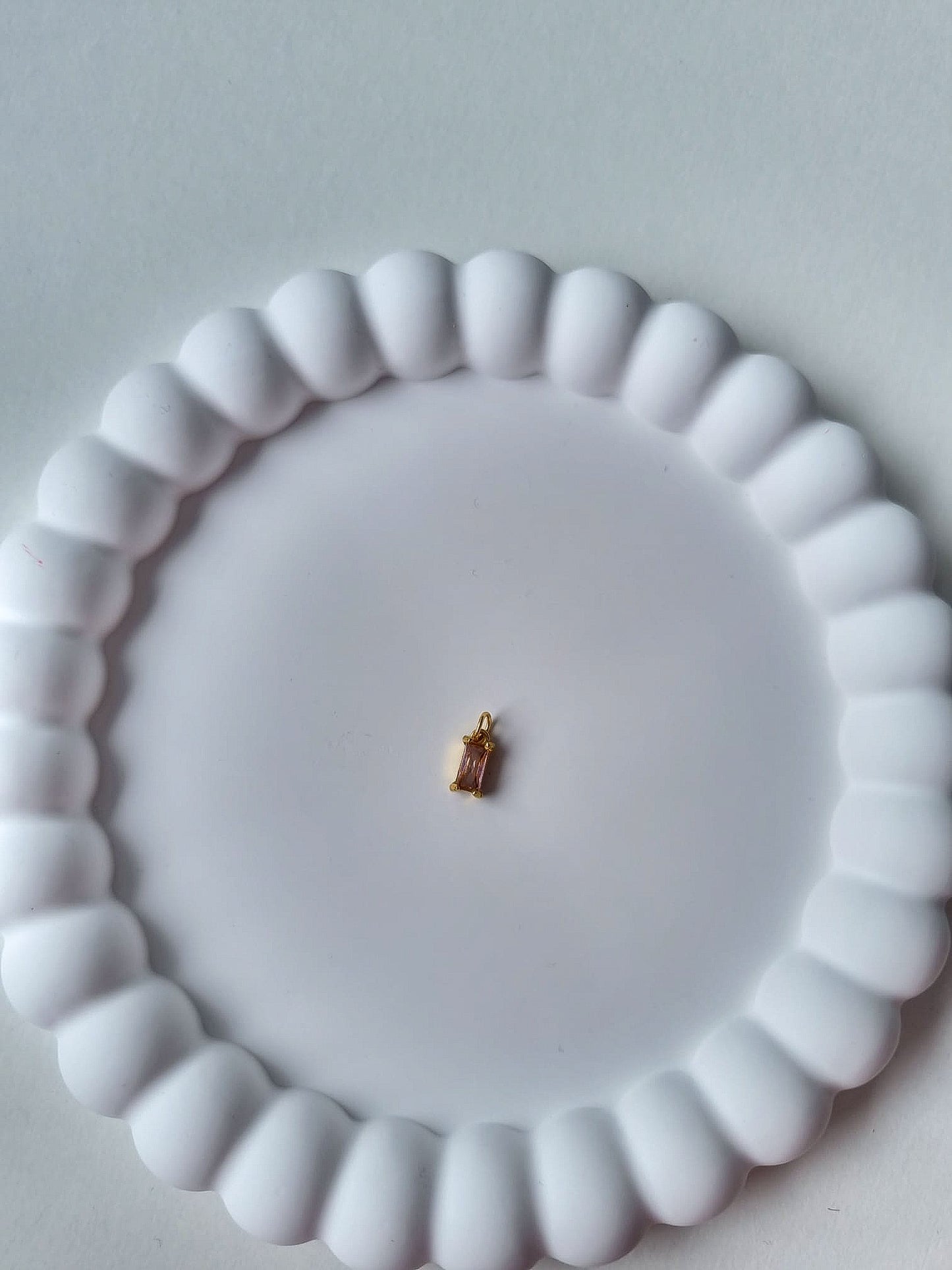 RECTANGLE BIRTHSTONE CHARM - OCTOBER