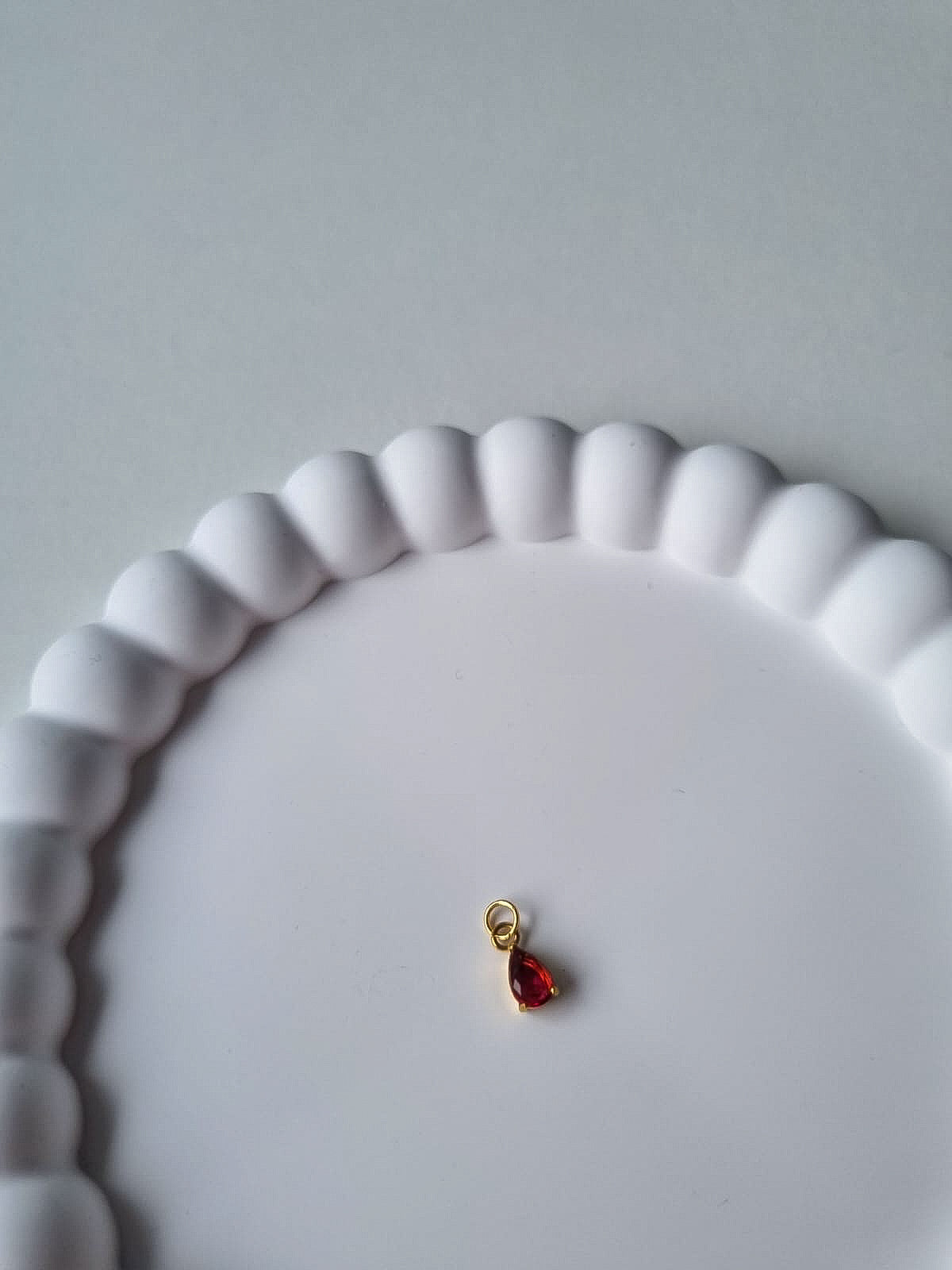 TEARDROP BIRTHSTONE CHARM - JULY