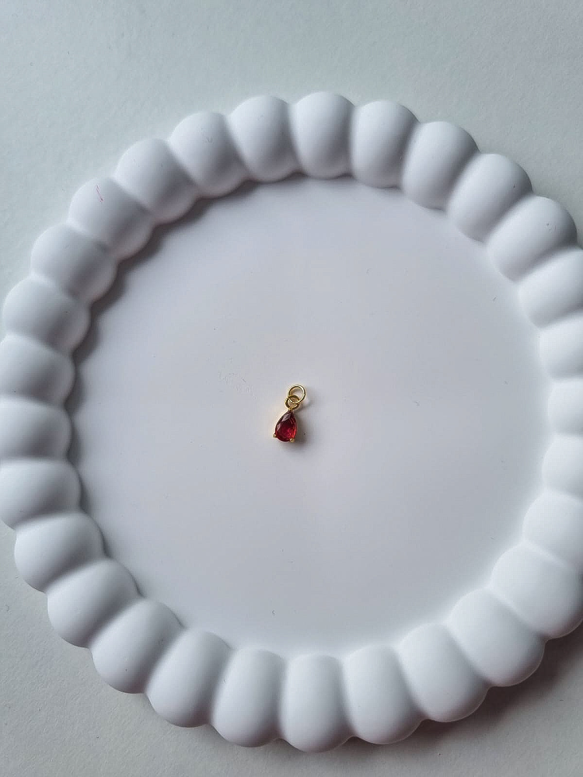 TEARDROP BIRTHSTONE CHARM - JULY