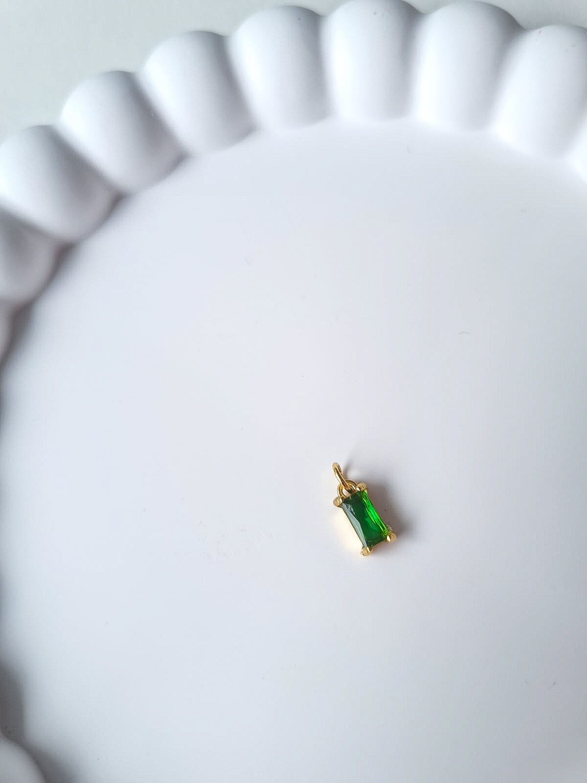 RECTANGLE BIRTHSTONE CHARM - MAY