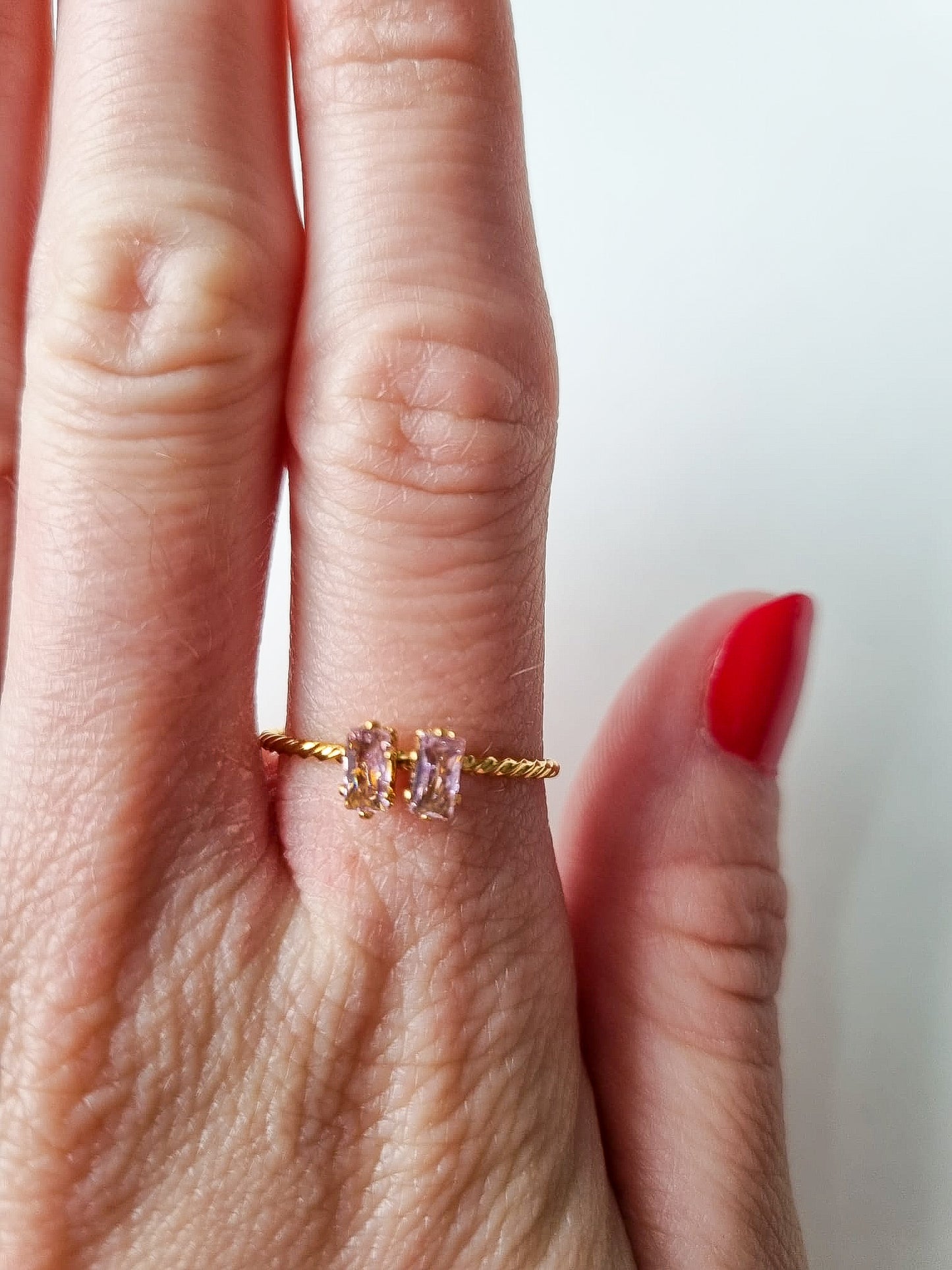 GWITHIAN TWO STONE RING