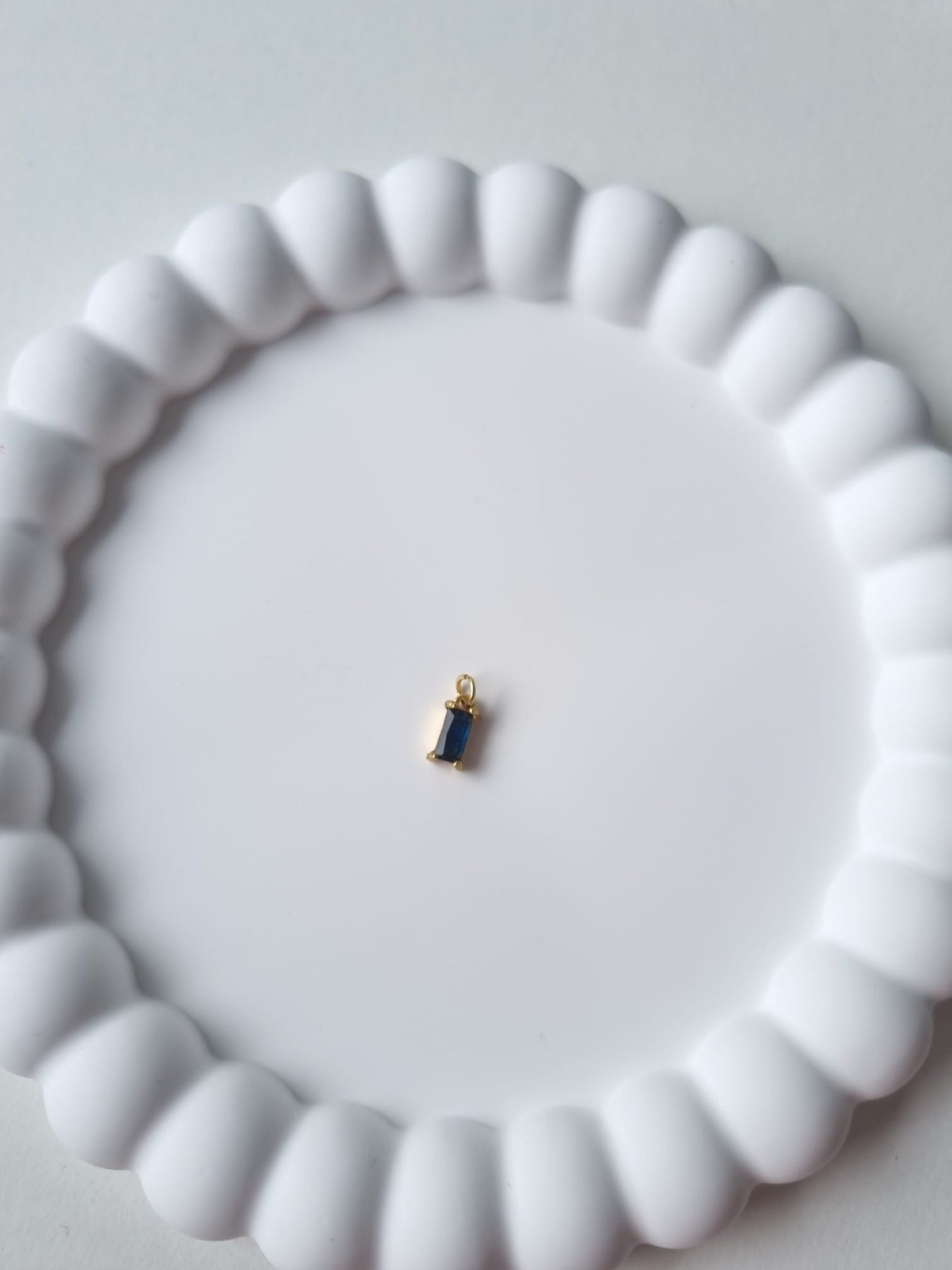 RECTANGLE BIRTHSTONE CHARM - SEPTEMBER