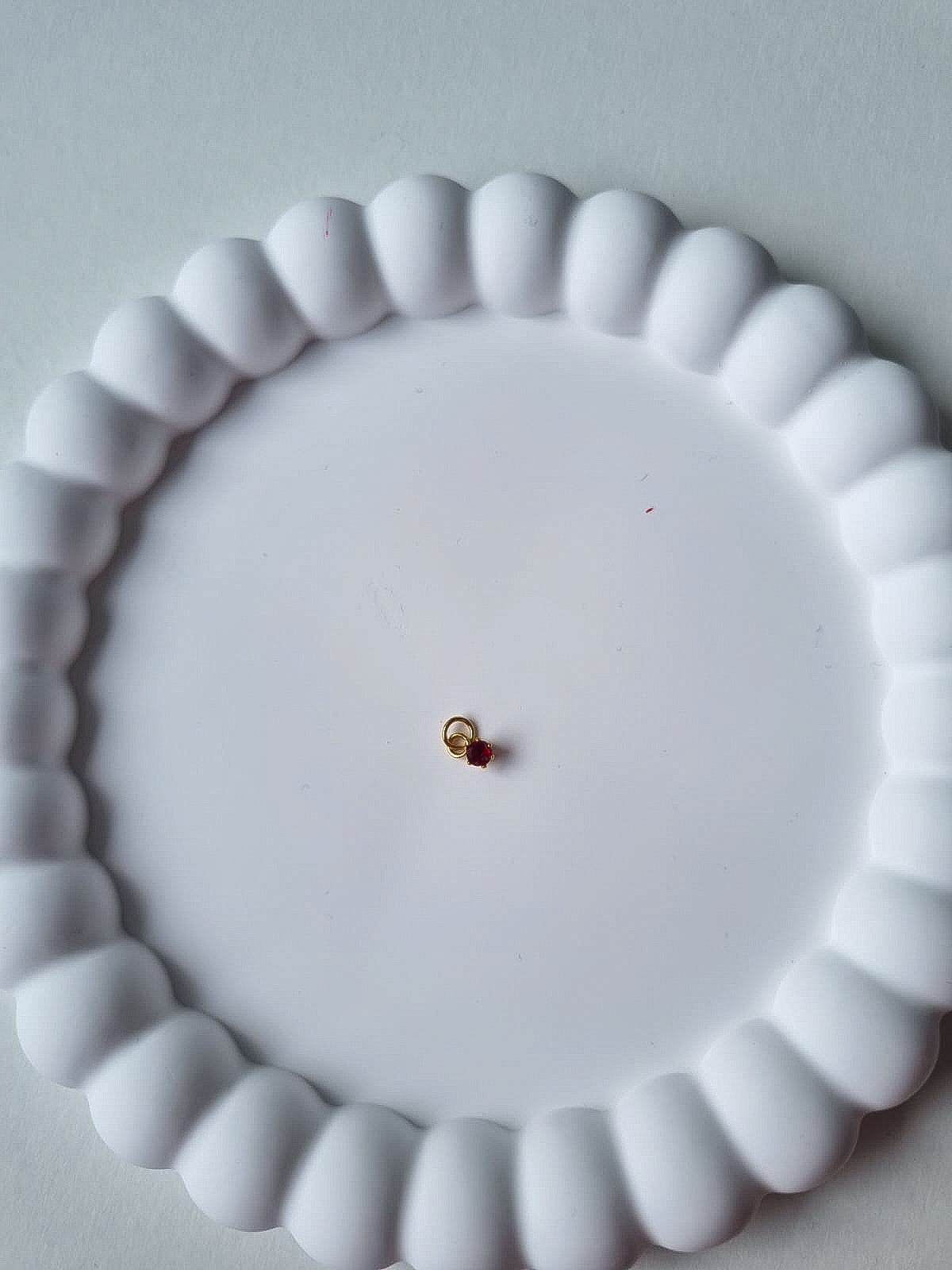 CIRCLE BIRTHSTONE CHARM - JANUARY