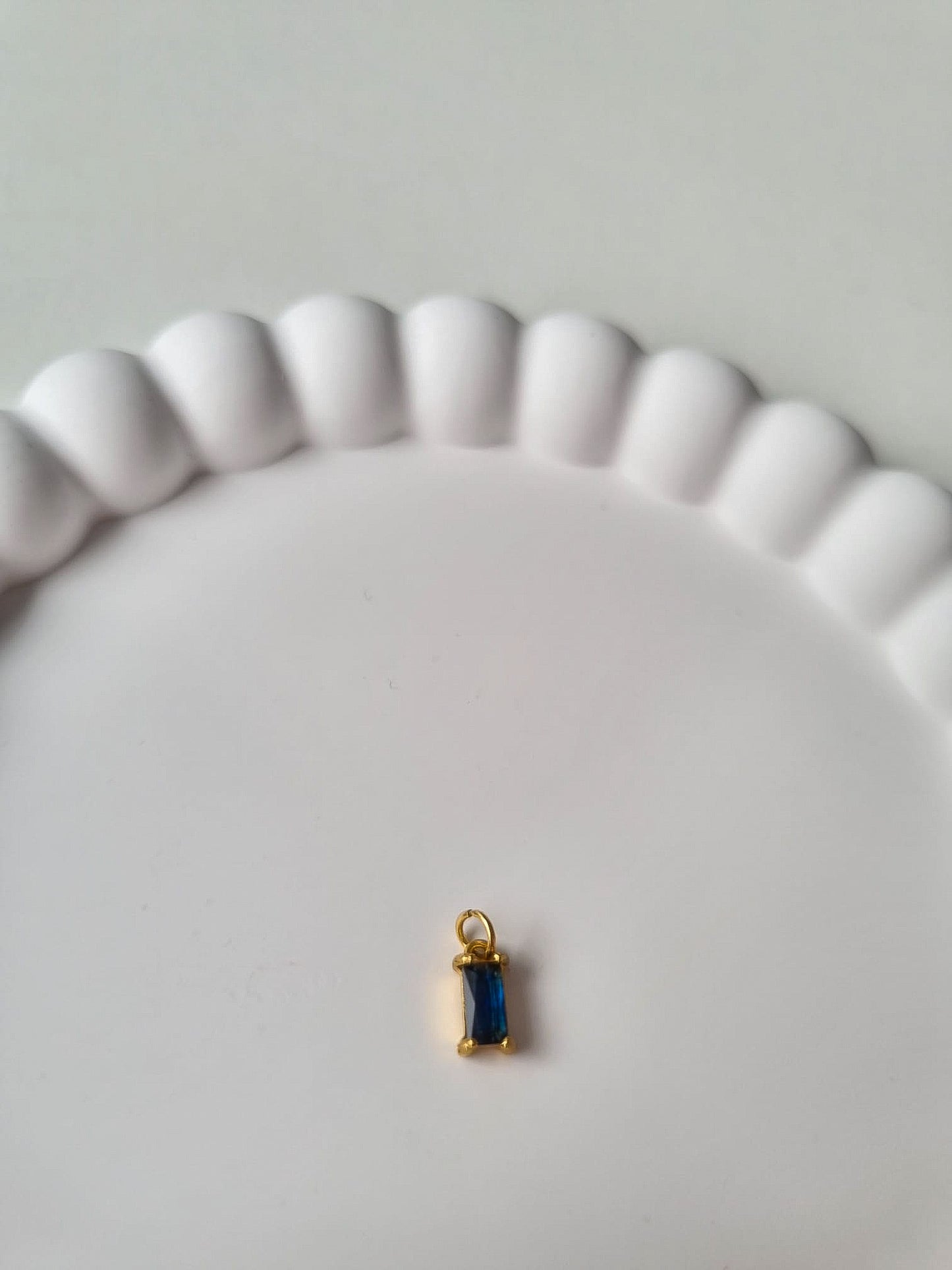 RECTANGLE BIRTHSTONE CHARM - SEPTEMBER