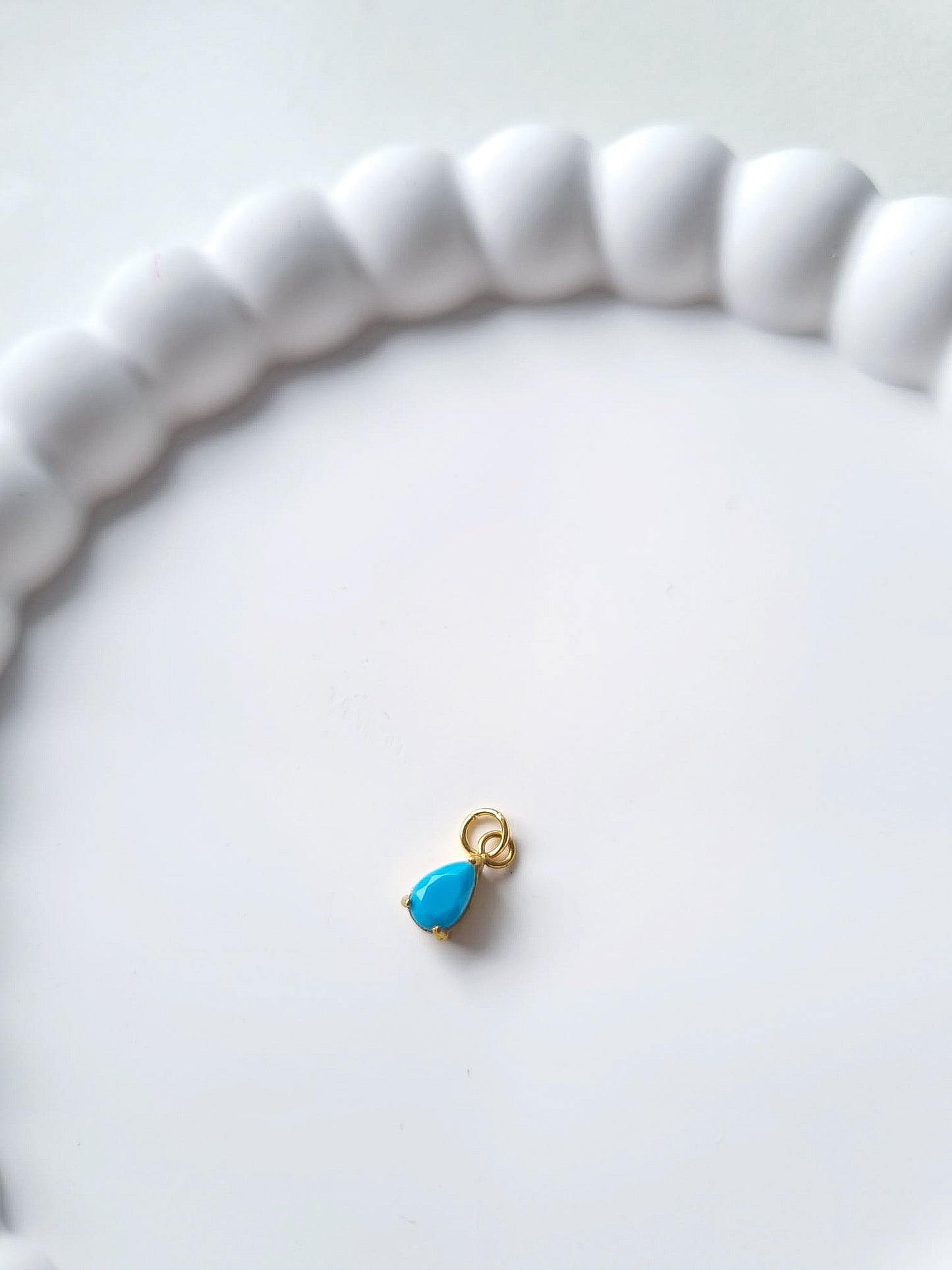 TEARDROP BIRTHSTONE CHARM - DECEMBER