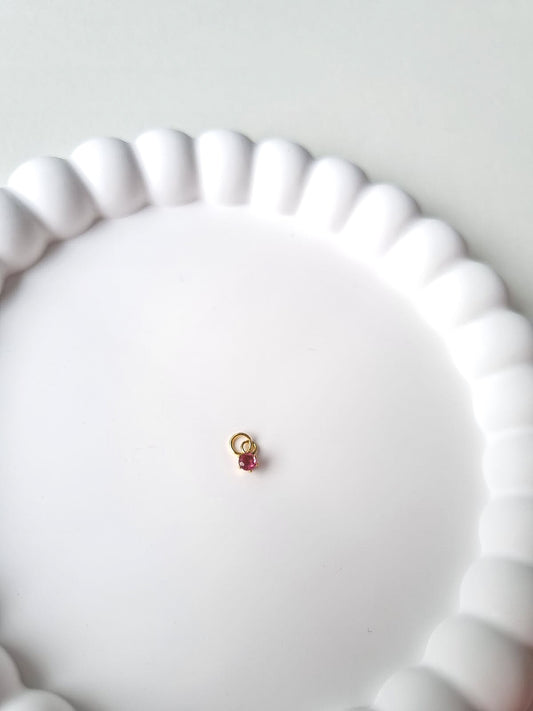 CIRCLE BIRTHSTONE CHARM - JULY
