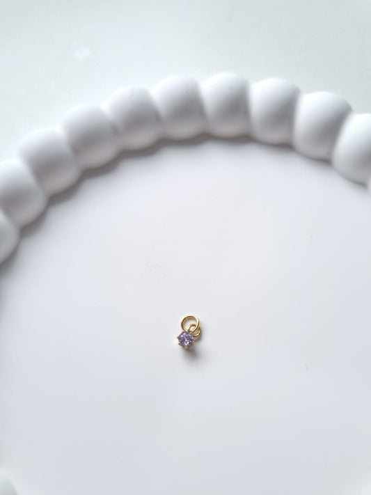 CIRCLE BIRTHSTONE CHARM - JUNE