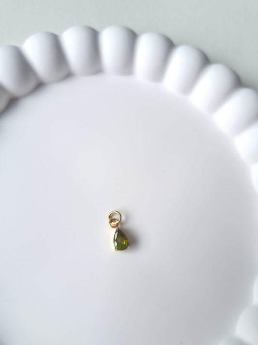 TEARDROP BIRTHSTONE CHARM - AUGUST