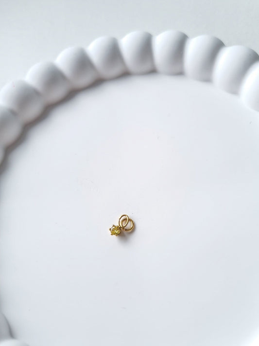 CIRCLE BIRTHSTONE CHARM - NOVEMBER