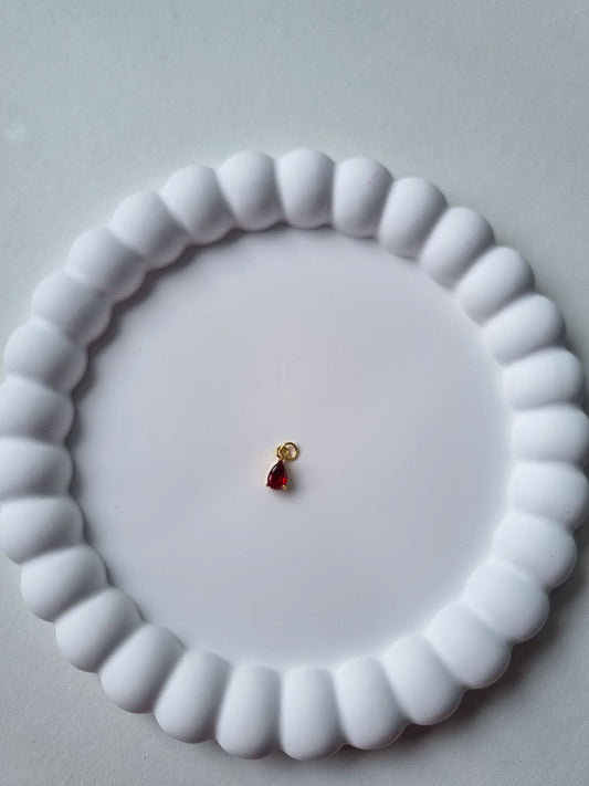 TEARDROP BIRTHSTONE CHARM - JANUARY