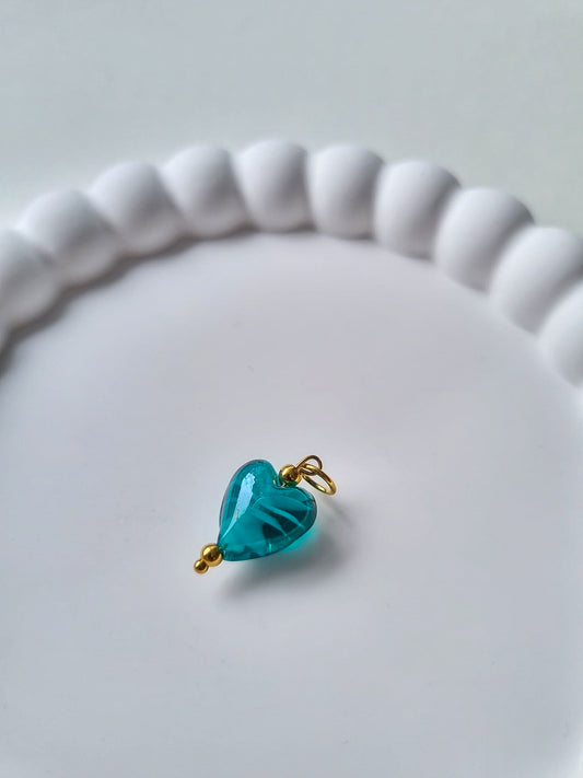 TURQUOISE HEART CHARM