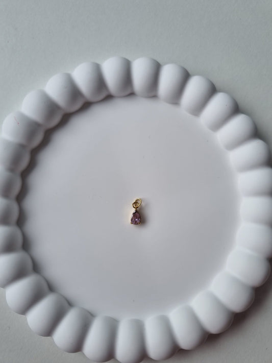 TEARDROP BIRTHSTONE CHARM - OCTOBER