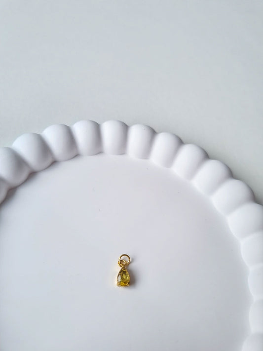 TEARDROP BIRTHSTONE CHARM - NOVEMBER