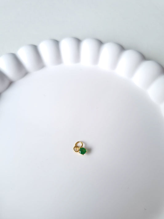 CIRCLE BIRTHSTONE CHARM - MAY