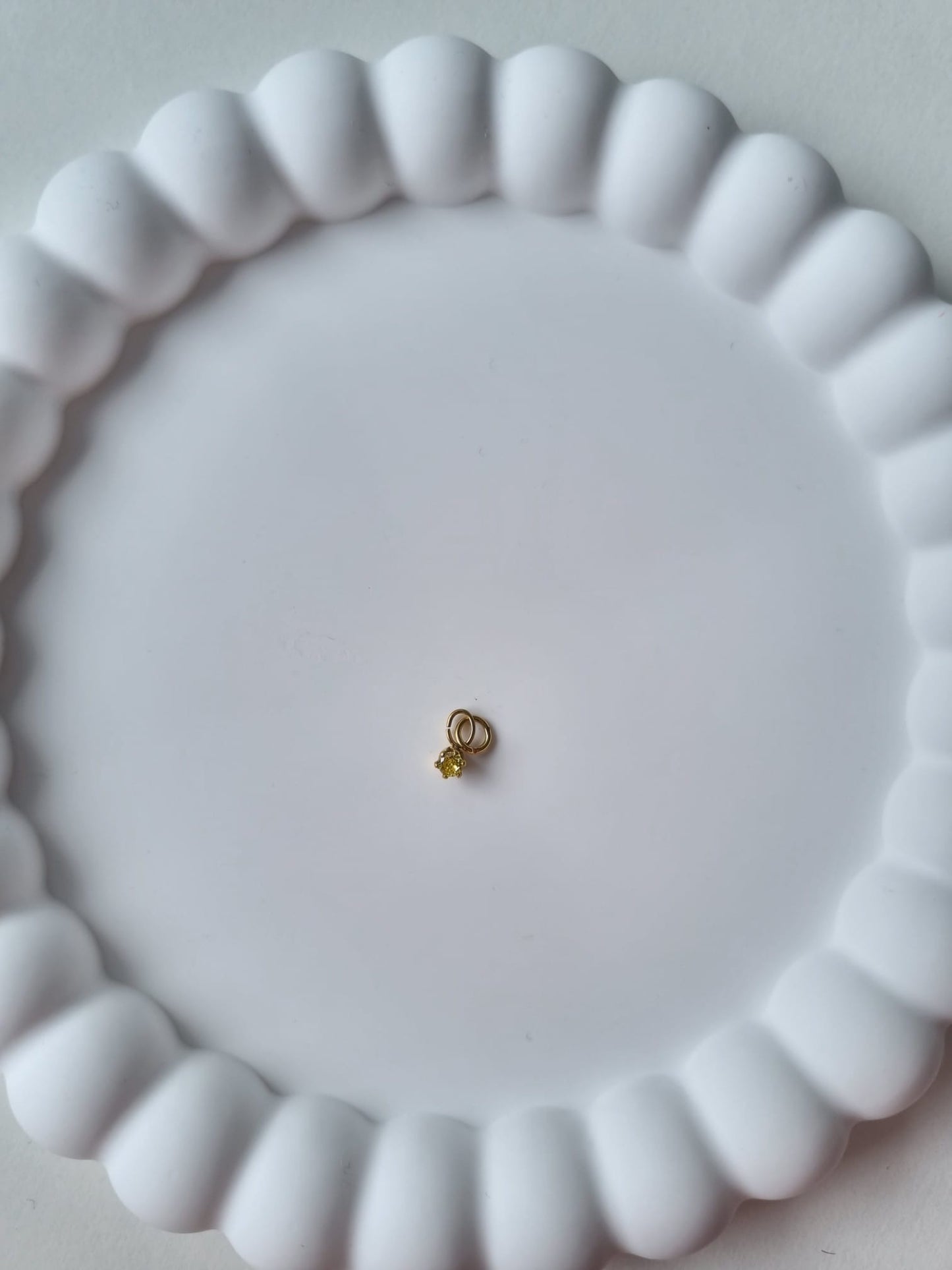 CIRCLE BIRTHSTONE CHARM - NOVEMBER