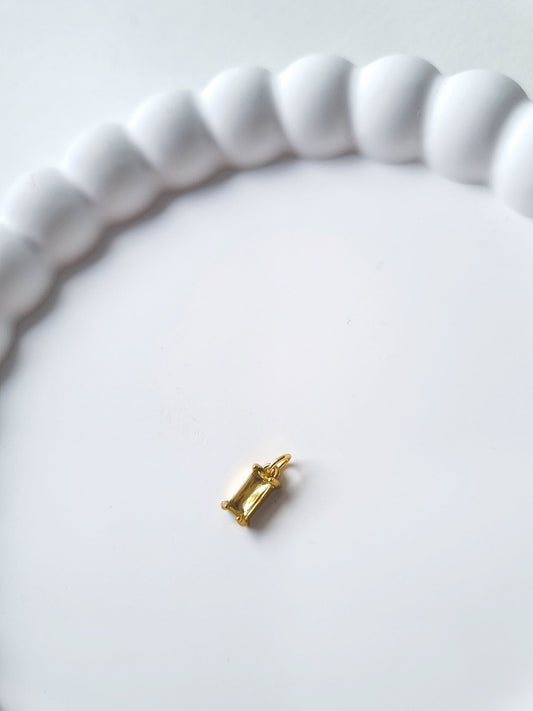 RECTANGLE BIRTHSTONE CHARM - NOVEMBER