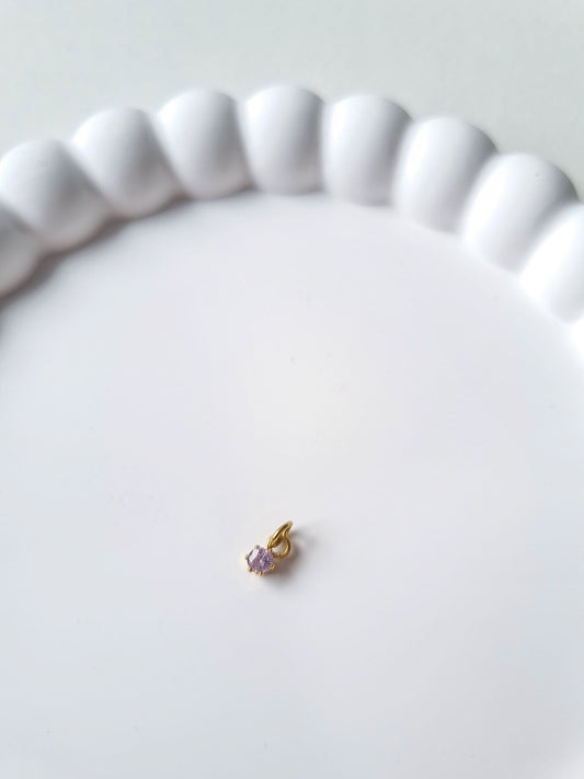 CIRCLE BIRTHSTONE CHARM - OCTOBER