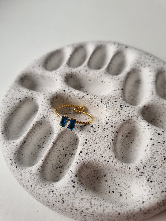 KYNANCE TWO STONE RING