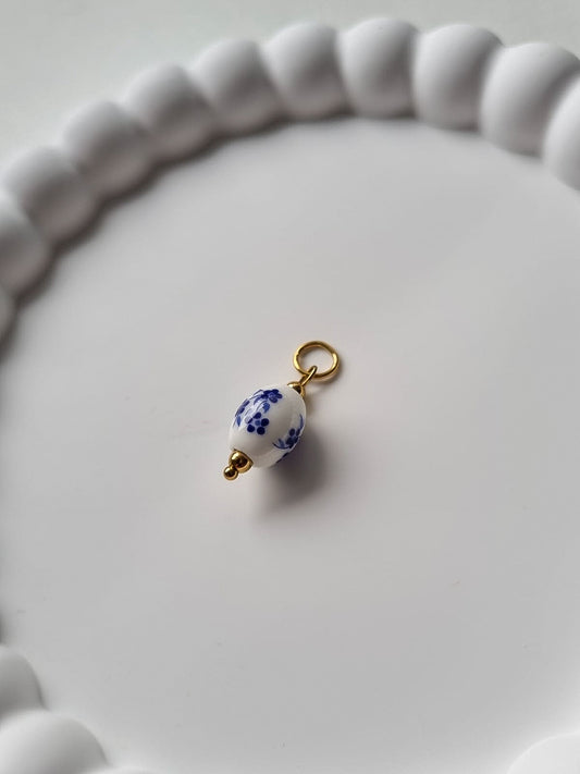 OVAL PORCELAIN CHARM