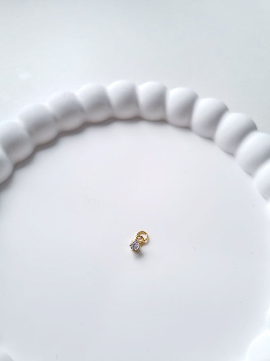 CIRCLE BIRTHSTONE CHARM - APRIL