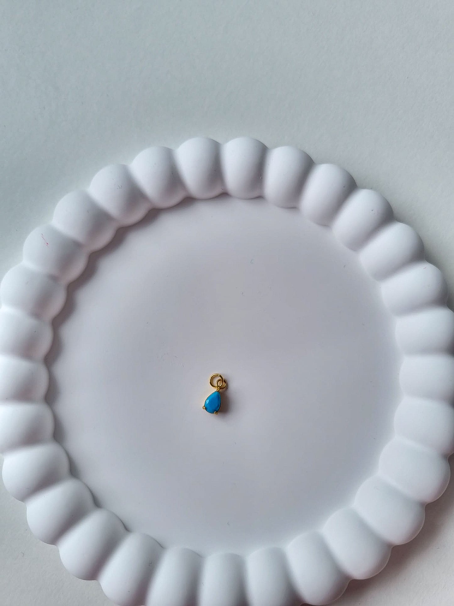 TEARDROP BIRTHSTONE CHARM - DECEMBER
