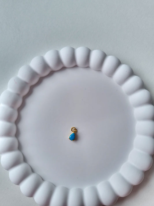 TEARDROP BIRTHSTONE CHARM - DECEMBER
