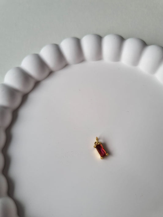 RECTANGLE BIRTHSTONE CHARM - JULY