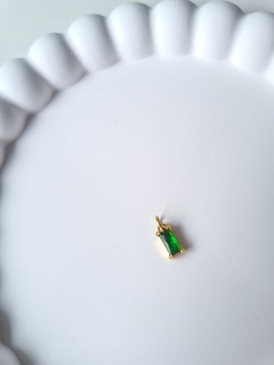 RECTANGLE BIRTHSTONE CHARM - MAY