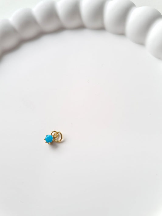CIRCLE BIRTHSTONE CHARM - DECEMBER